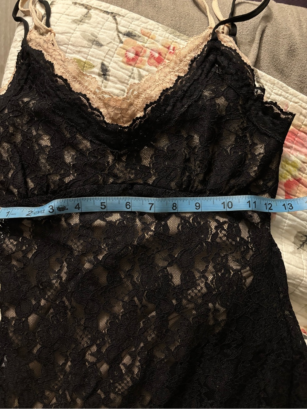 Black Lace Dress with Nude Lining - Women's Dresses - Picture 5 of 6
